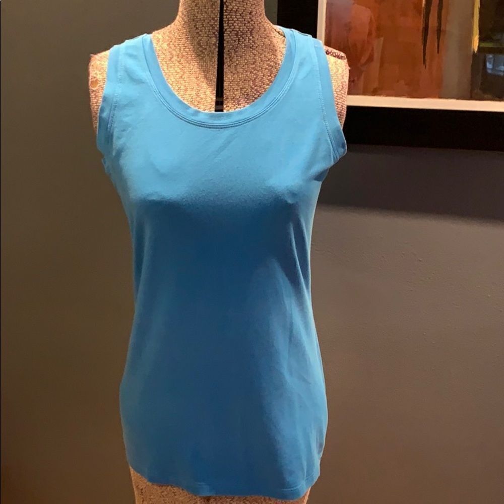 lucy bright turquoise stretch tank, small